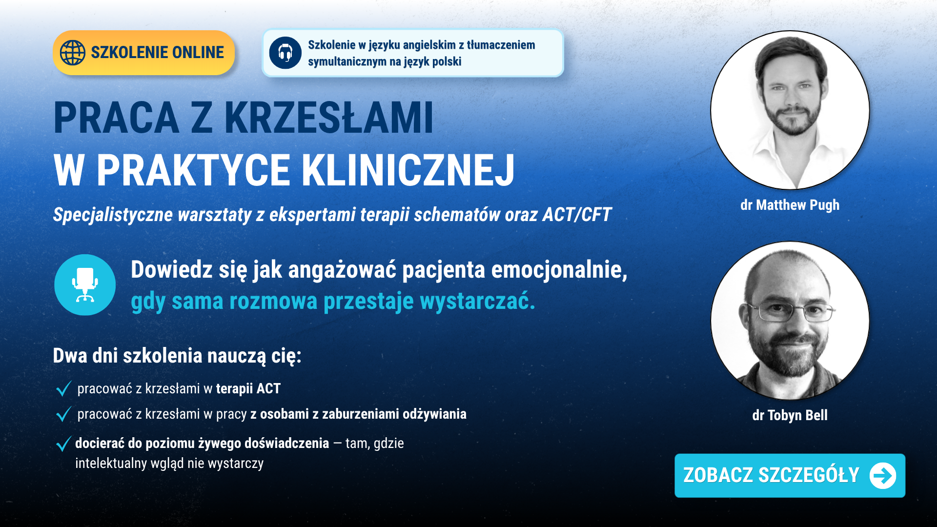 Szkolenie: Praca z krzesłami w terapii CBT